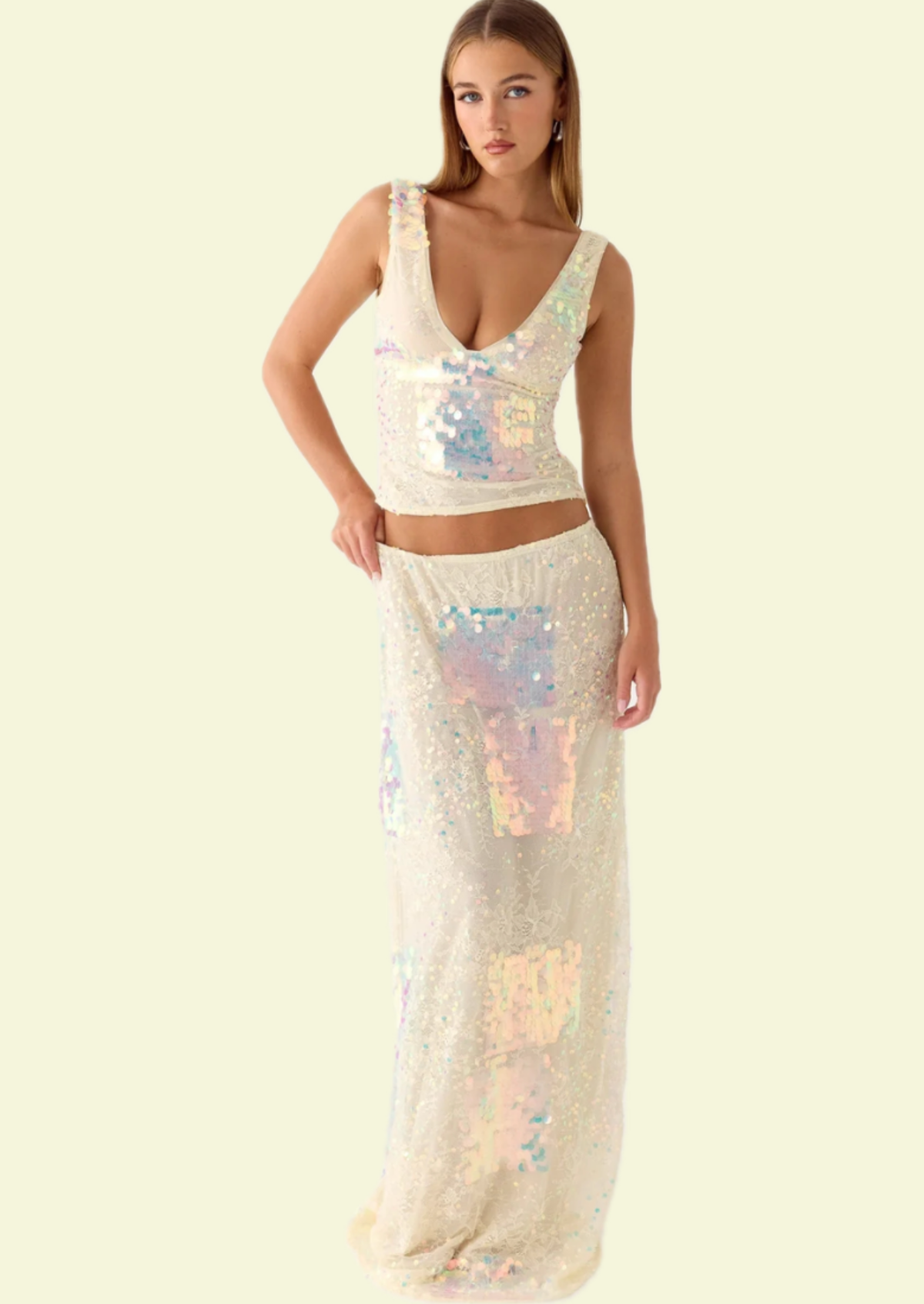 Opal Shimmer Co-ord Set - Pineloue