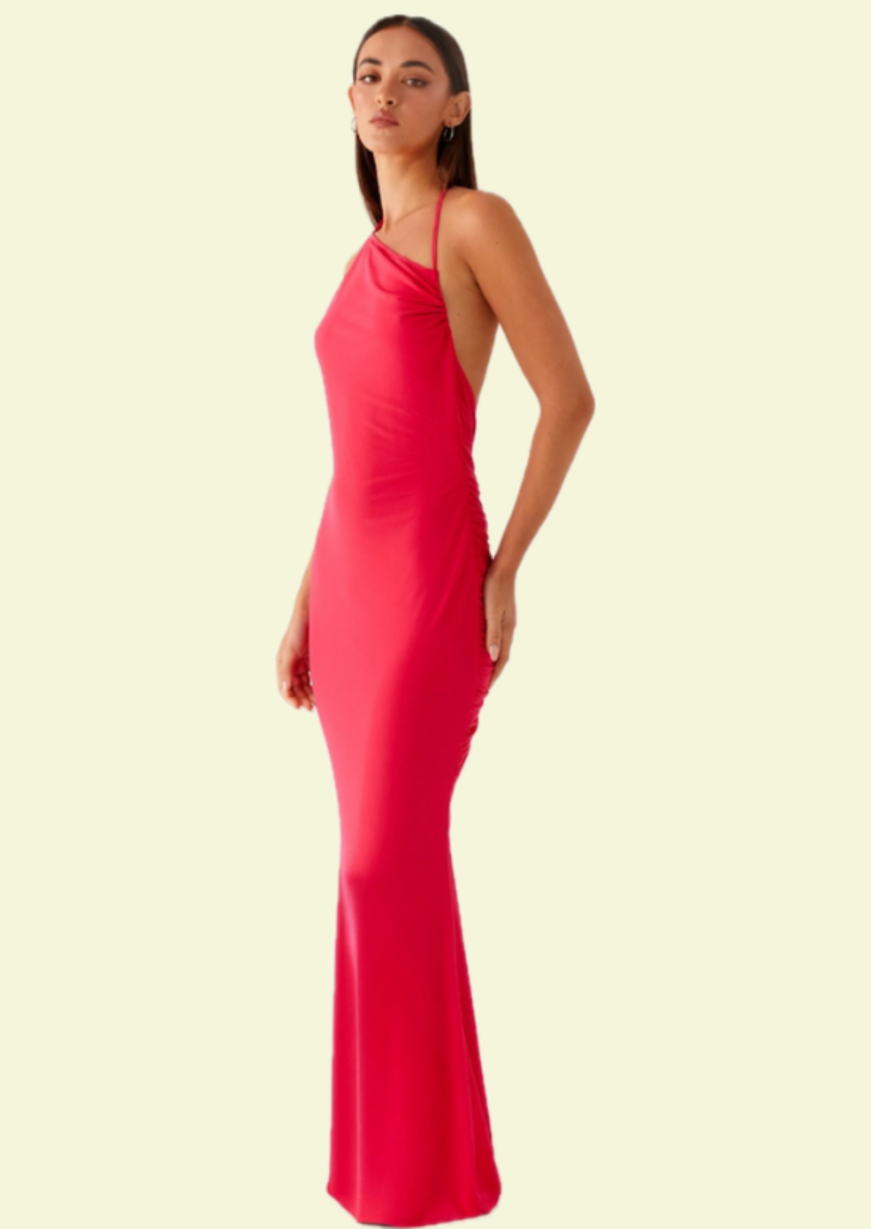 Strappy Asymmetric Maxi Dress