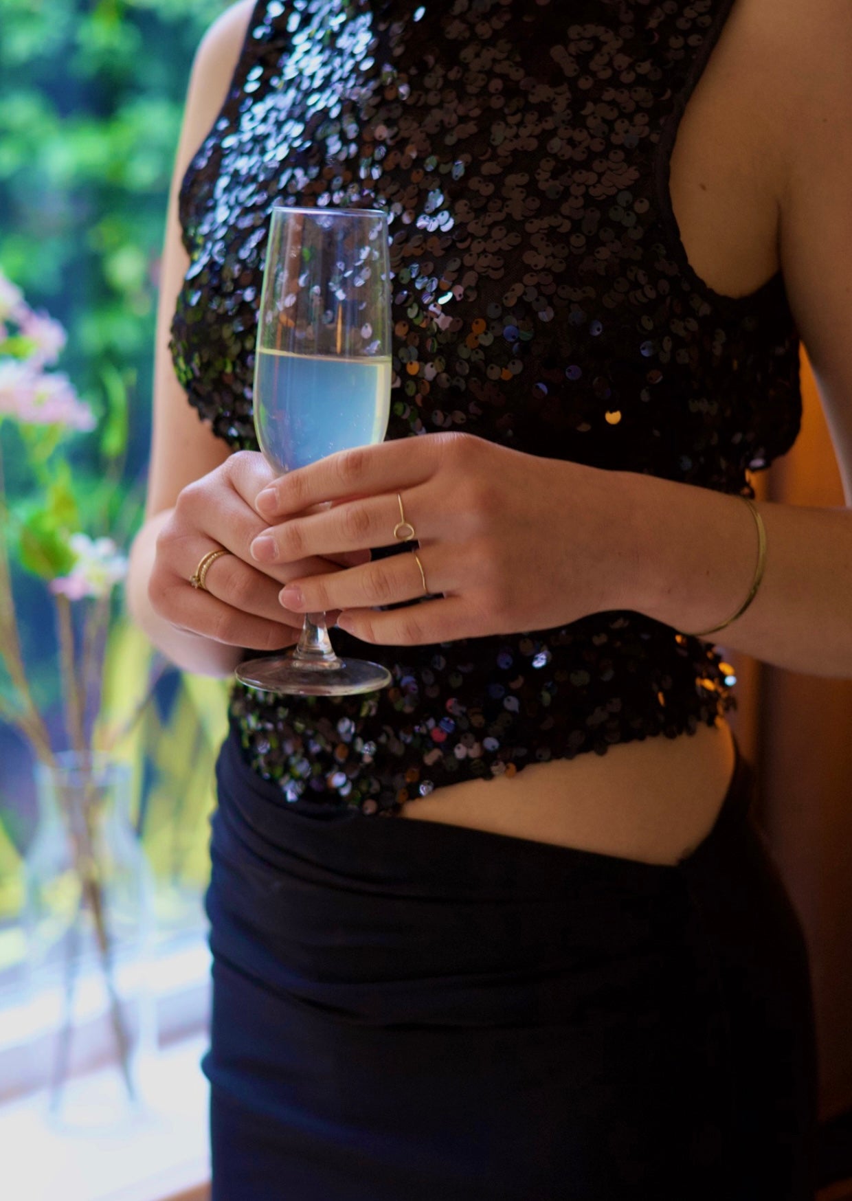 Midnight Sequin Mini Dress