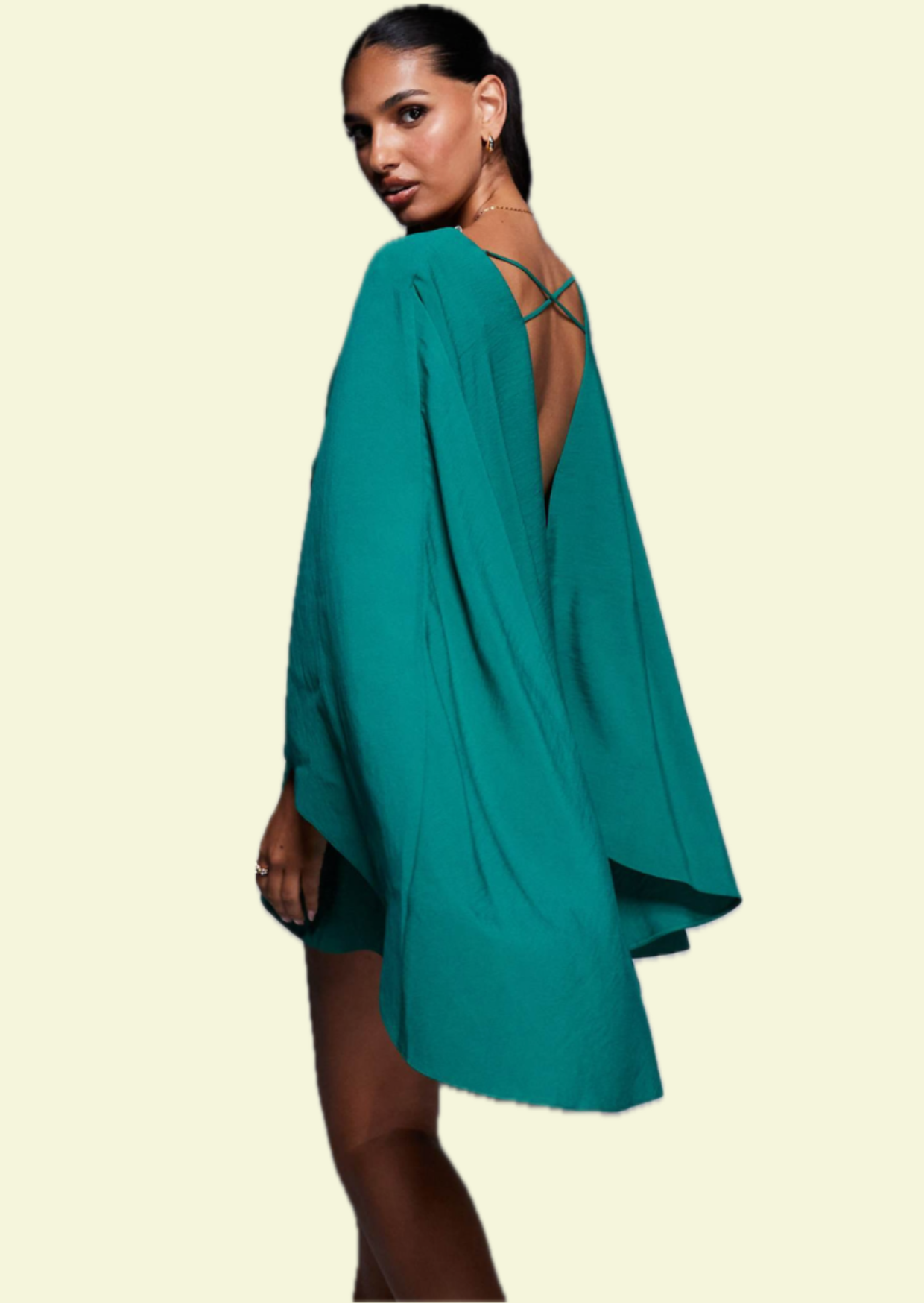 Emerald Cape Playsuit - Pineloue