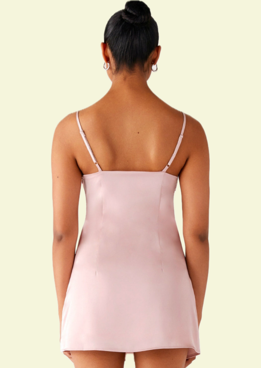 Blush Blossom Mini Dress - Pineloue