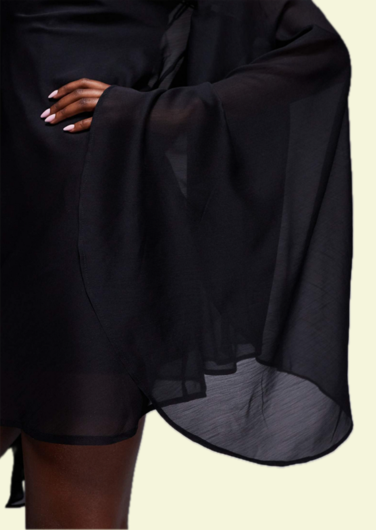 Black Butterfly Mini Dress - Pineloue