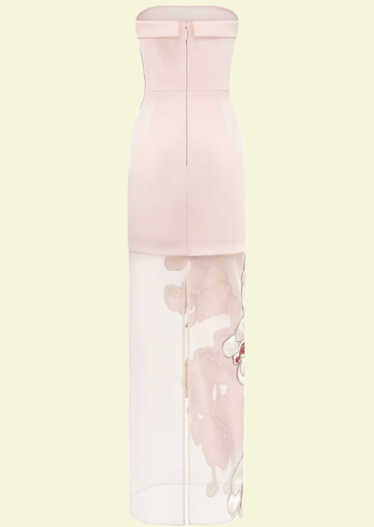 Blush Orchid Strapless Maxi Dress - Pineloue