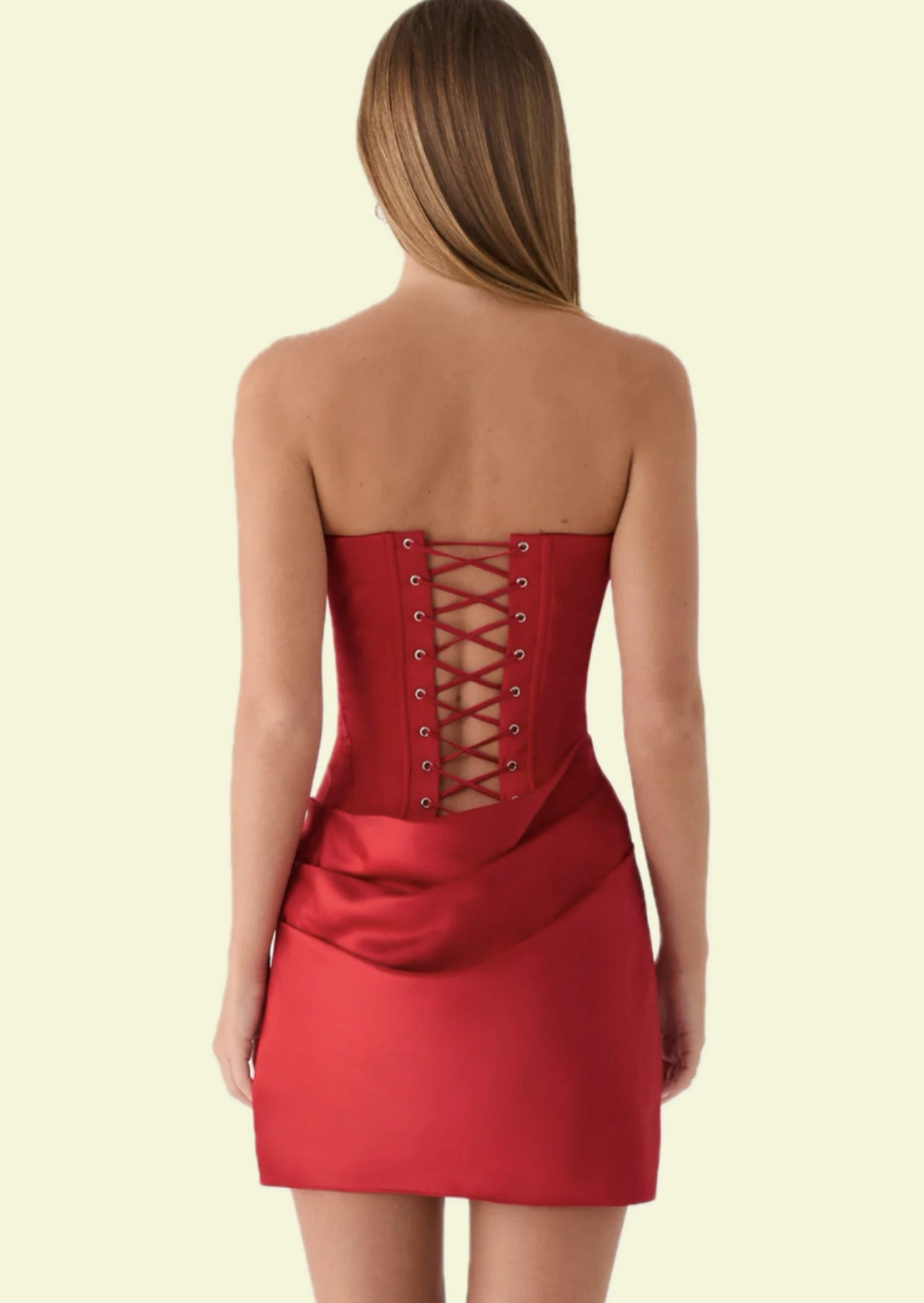 Red Sculpt Corset Mini Dress