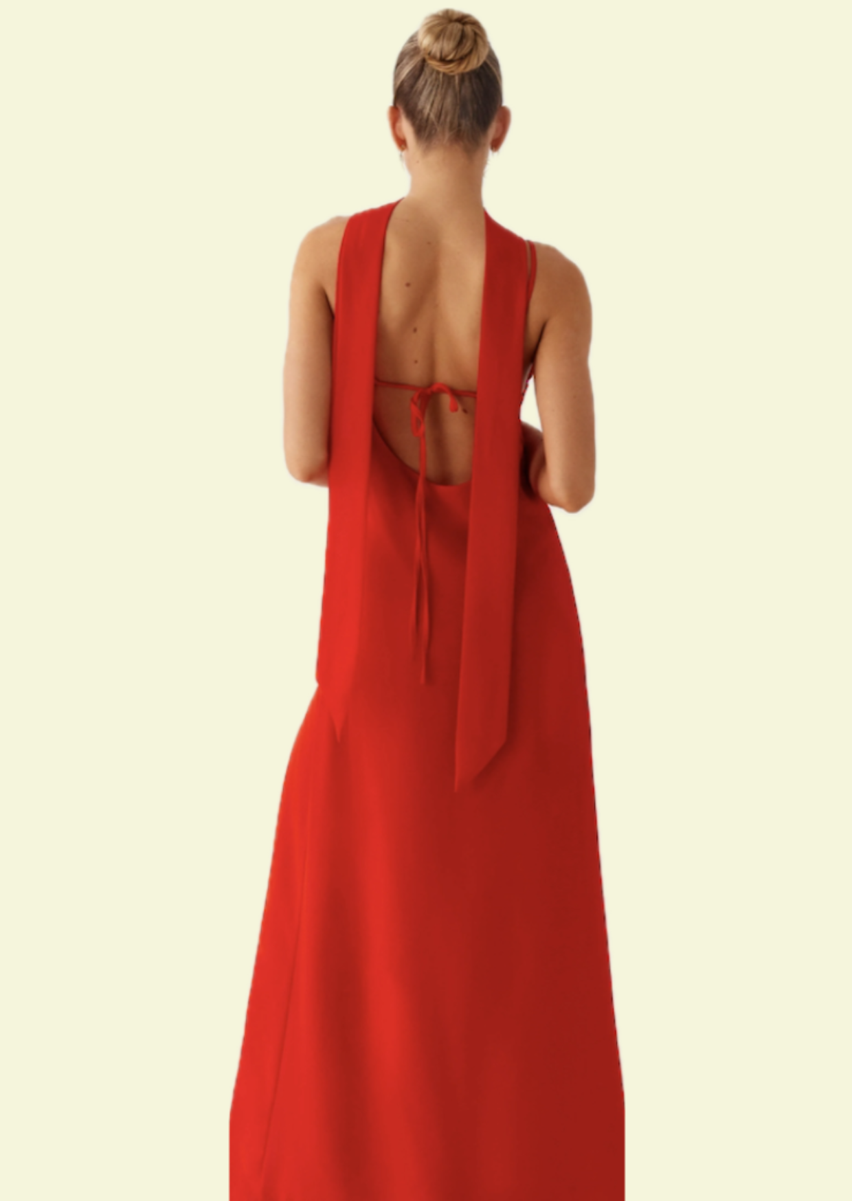 Scarlet Scarf Split Maxi Dress - Pineloue