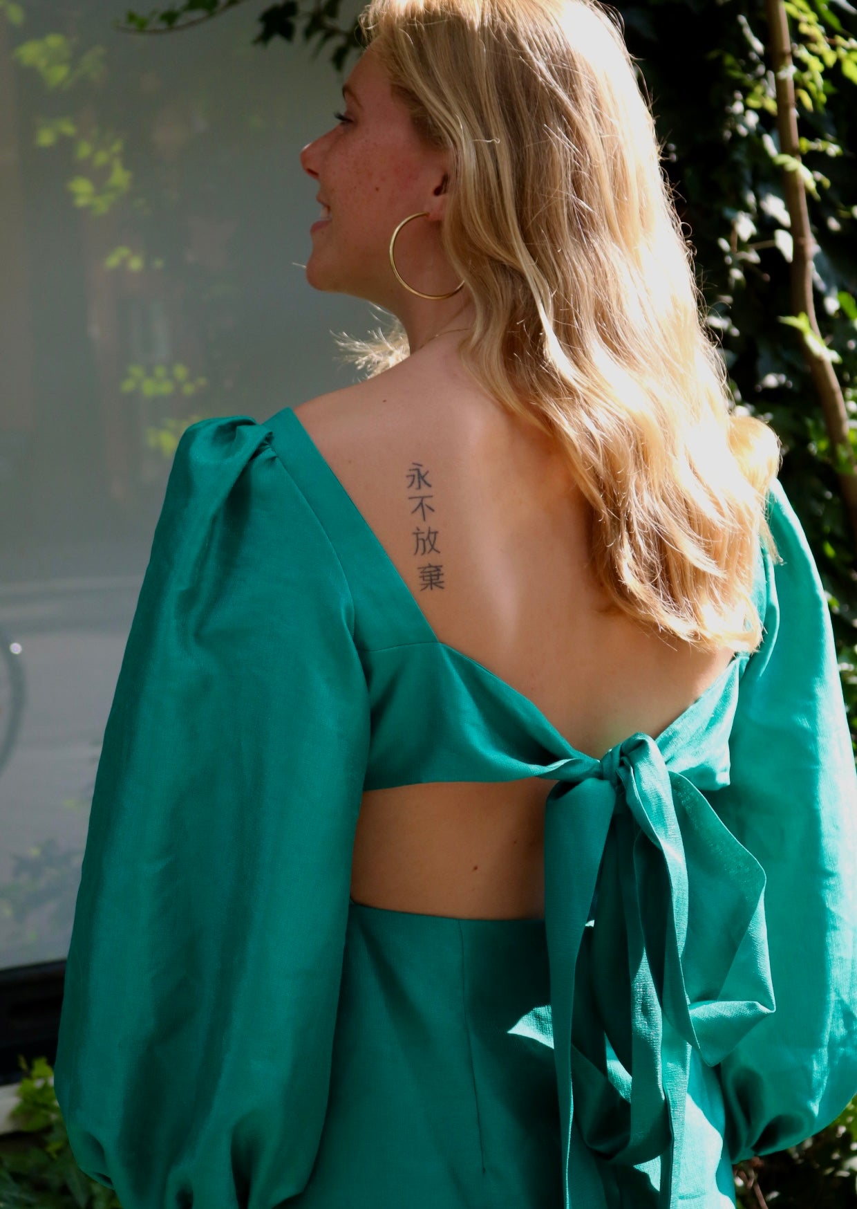 Lagaam Green Mini Dress - Pineloue