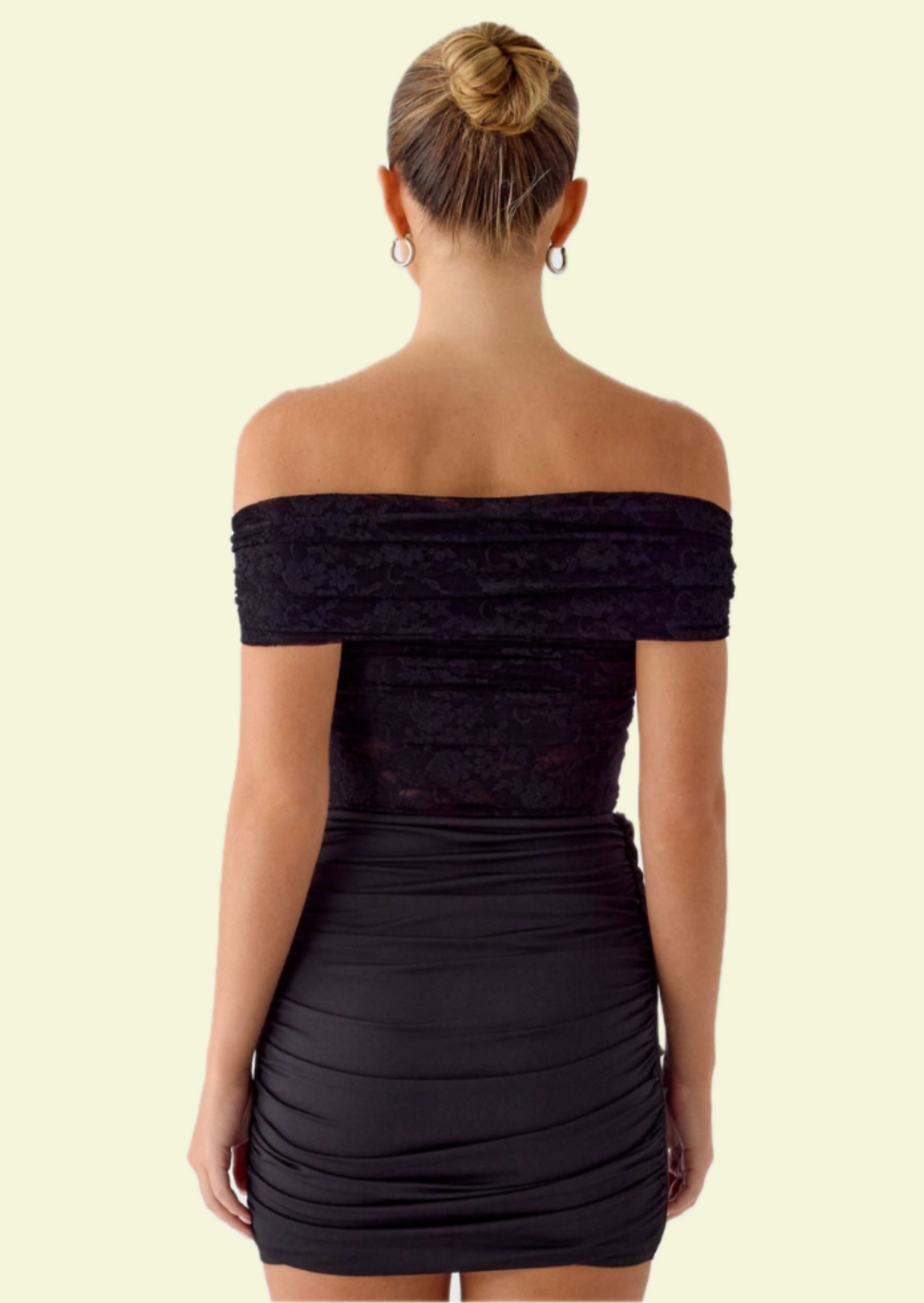 Noir Lace Mini Dress