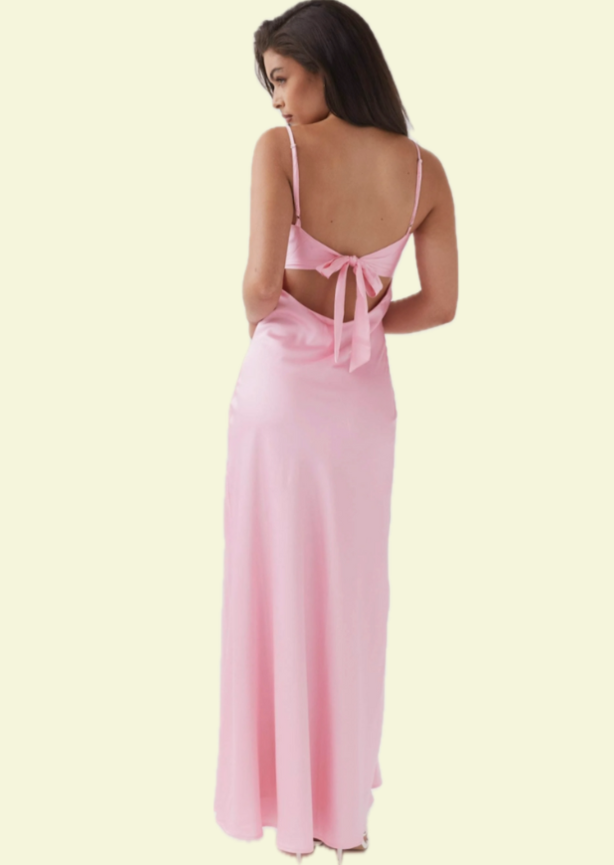 Pink Tie Maxi Dress