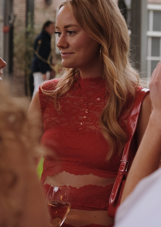 Scarlet Lace Co-Ord Set - Pineloue