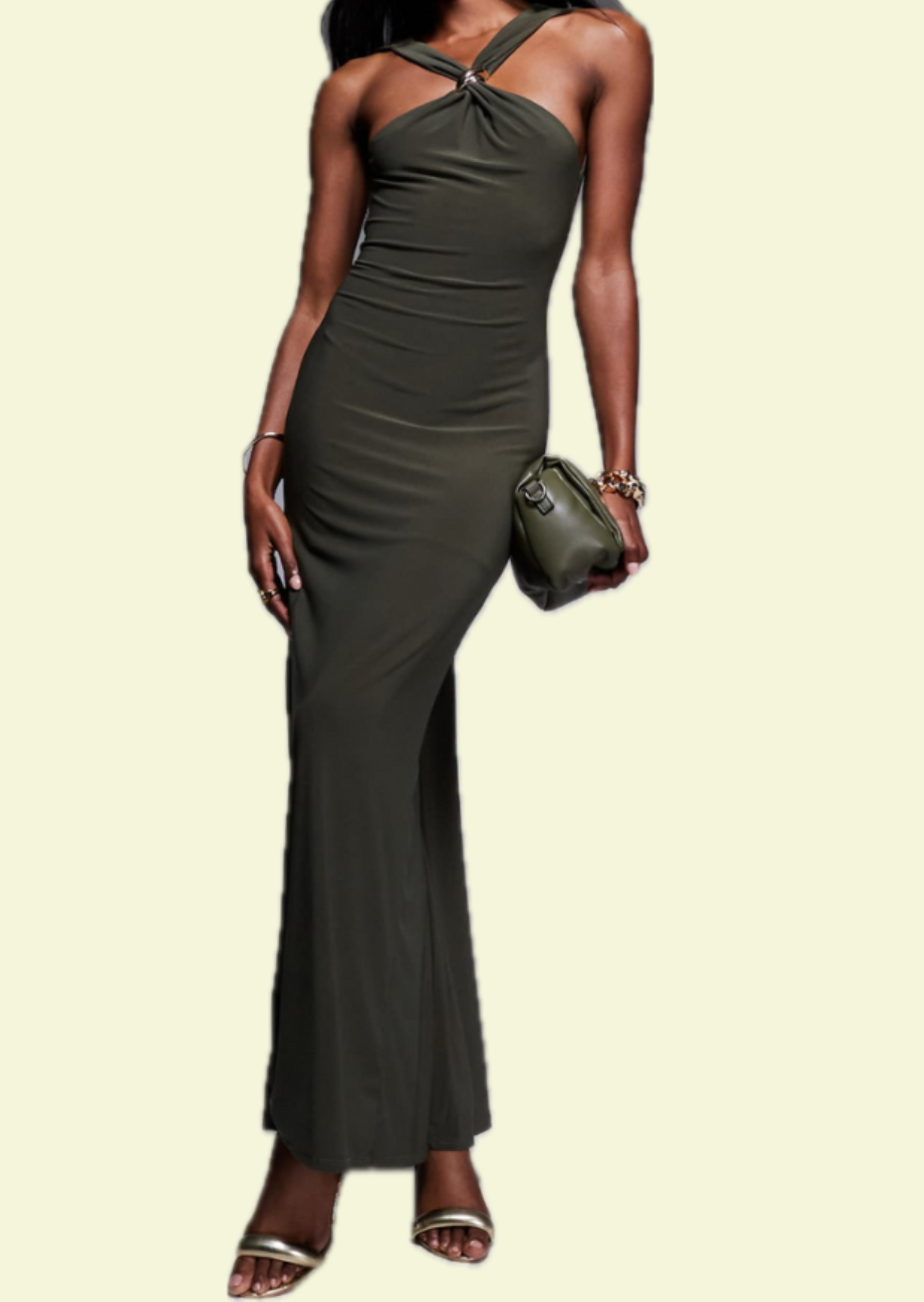 Olive Ring Maxi Dress