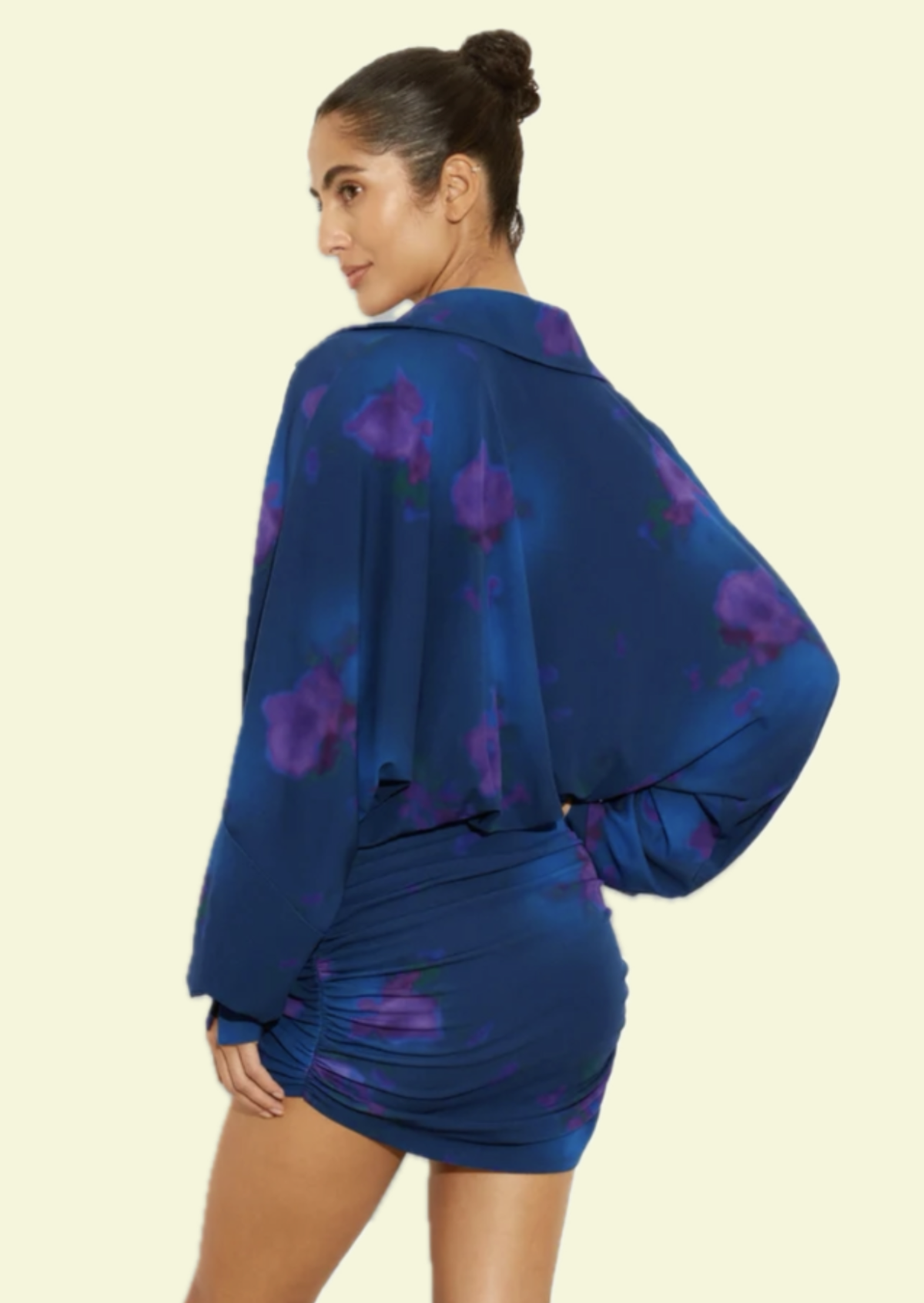 Midnight Bloom Wrap Mini Dress - Pineloue