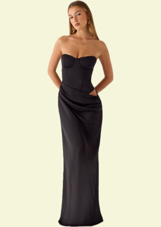 Noir Corset Gown - Pineloue