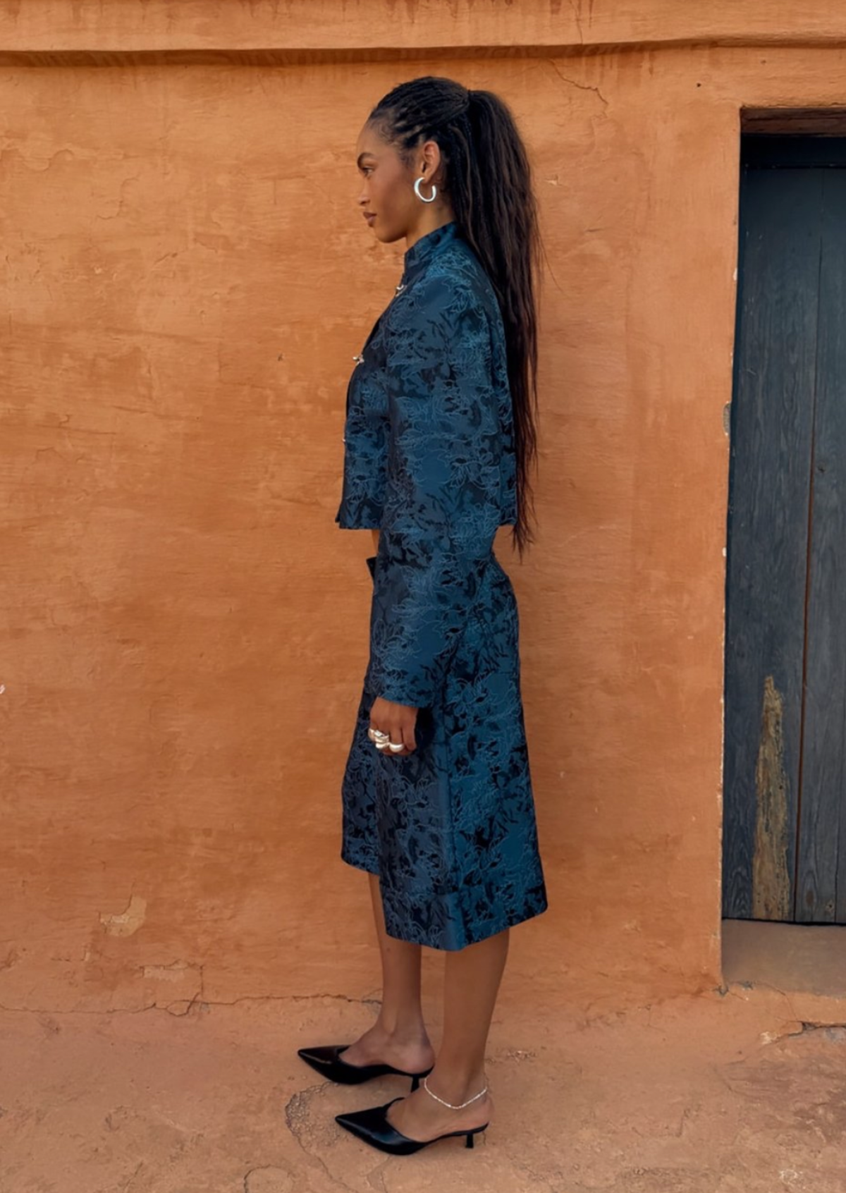Jade Brocade Co-ord Set - Pineloue
