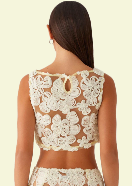 Ivory Blossom Co ord Set - Pineloue