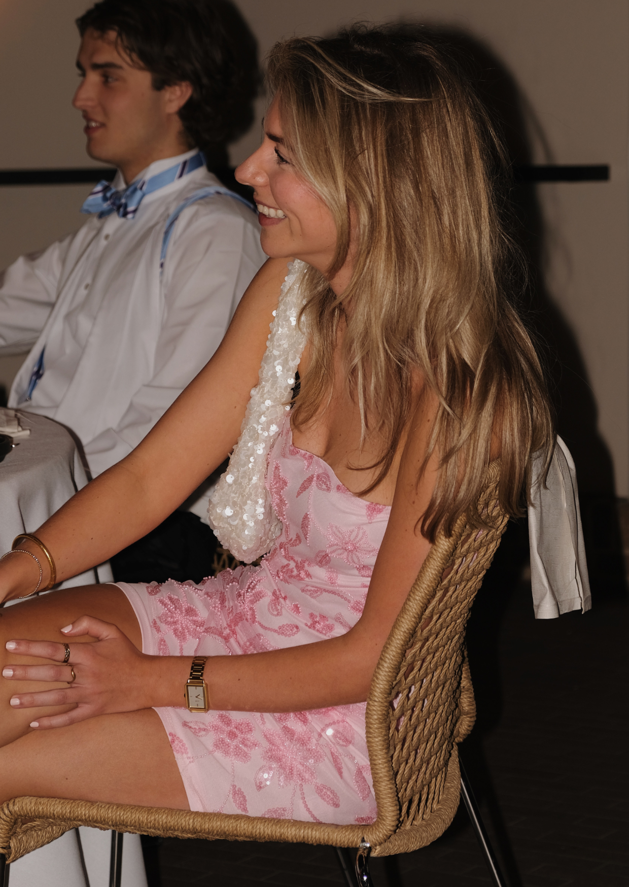 Pink Floral Strapless Mini Dress - Pineloue