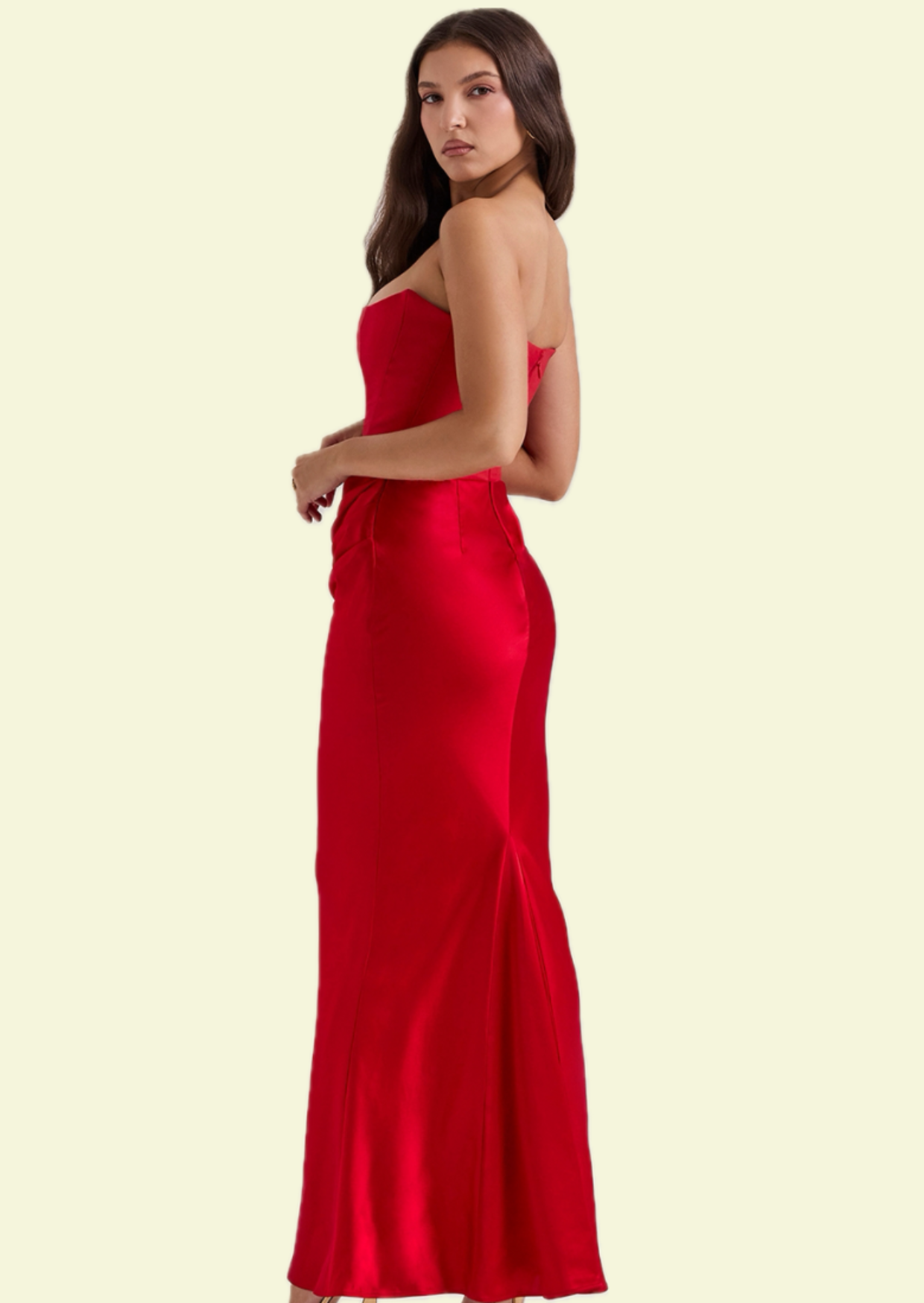 House of CB Red Corset Maxi Dress - Pineloue