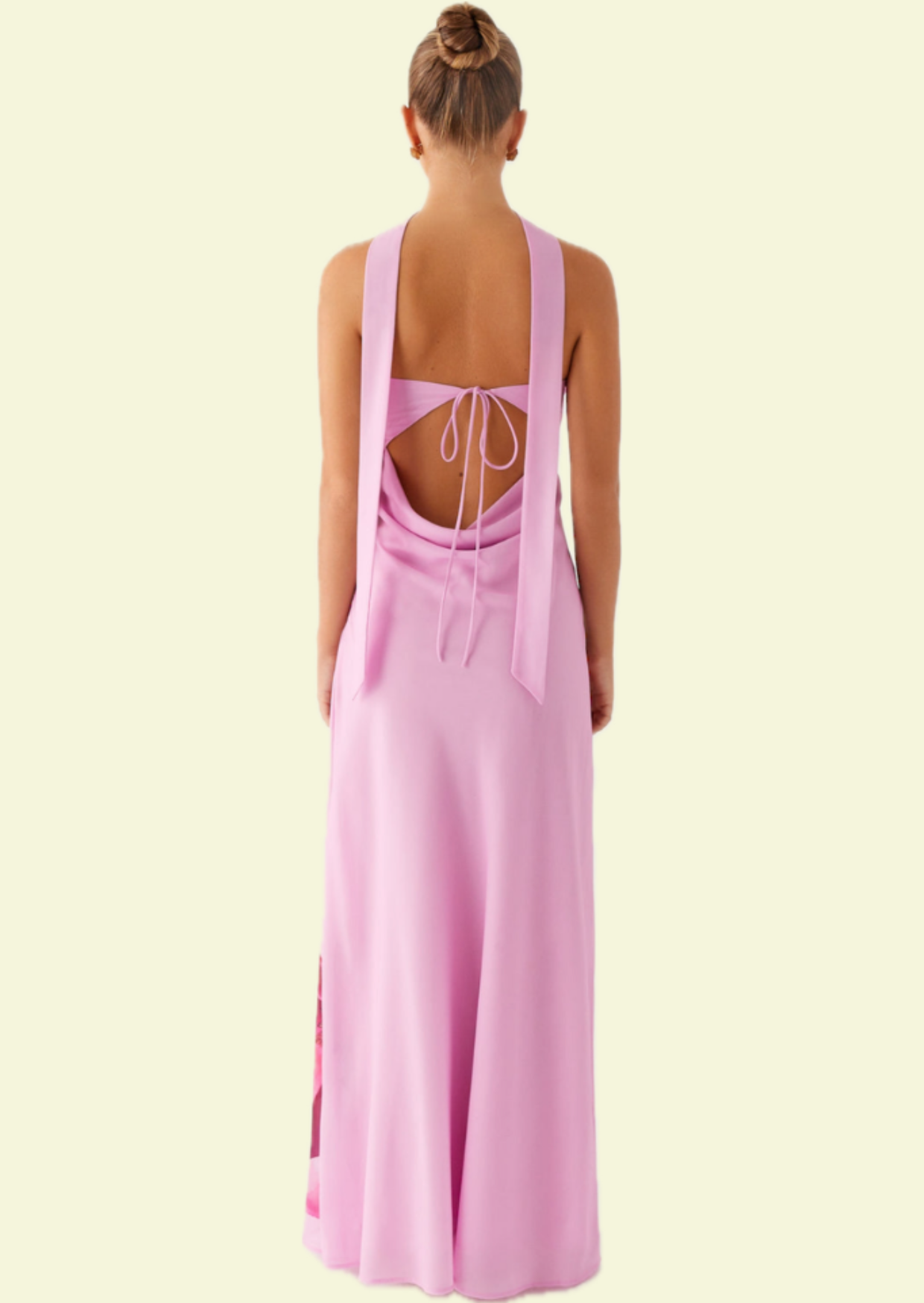 Pink Bloom Tie Maxi Dress