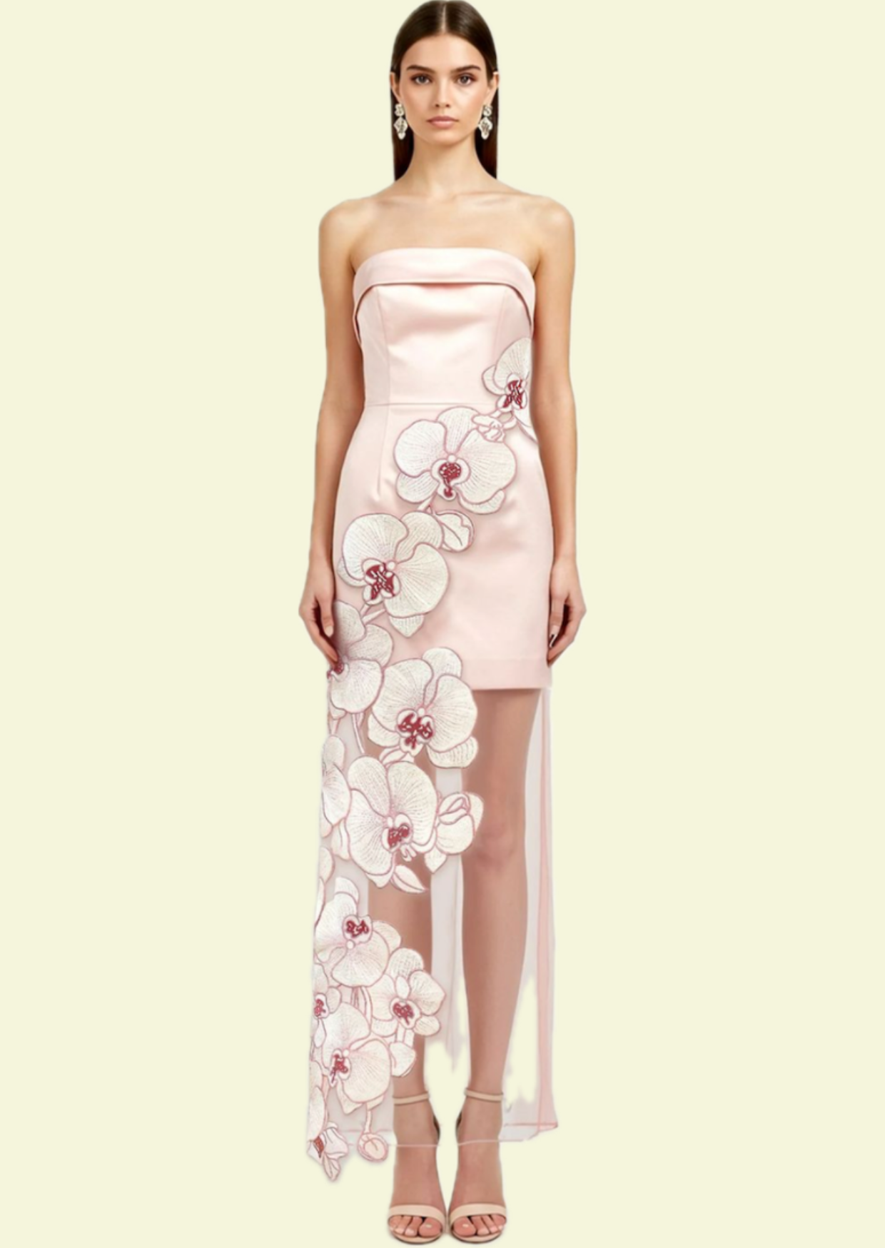 Blush Orchid Strapless Maxi Dress