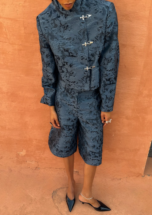 Jade Brocade Co-ord Set - Pineloue