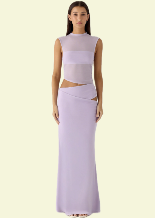 Lila Cut-Out Maxi Dress - Pineloue