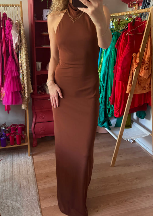 Cocoa Cut-Out Maxi Dress