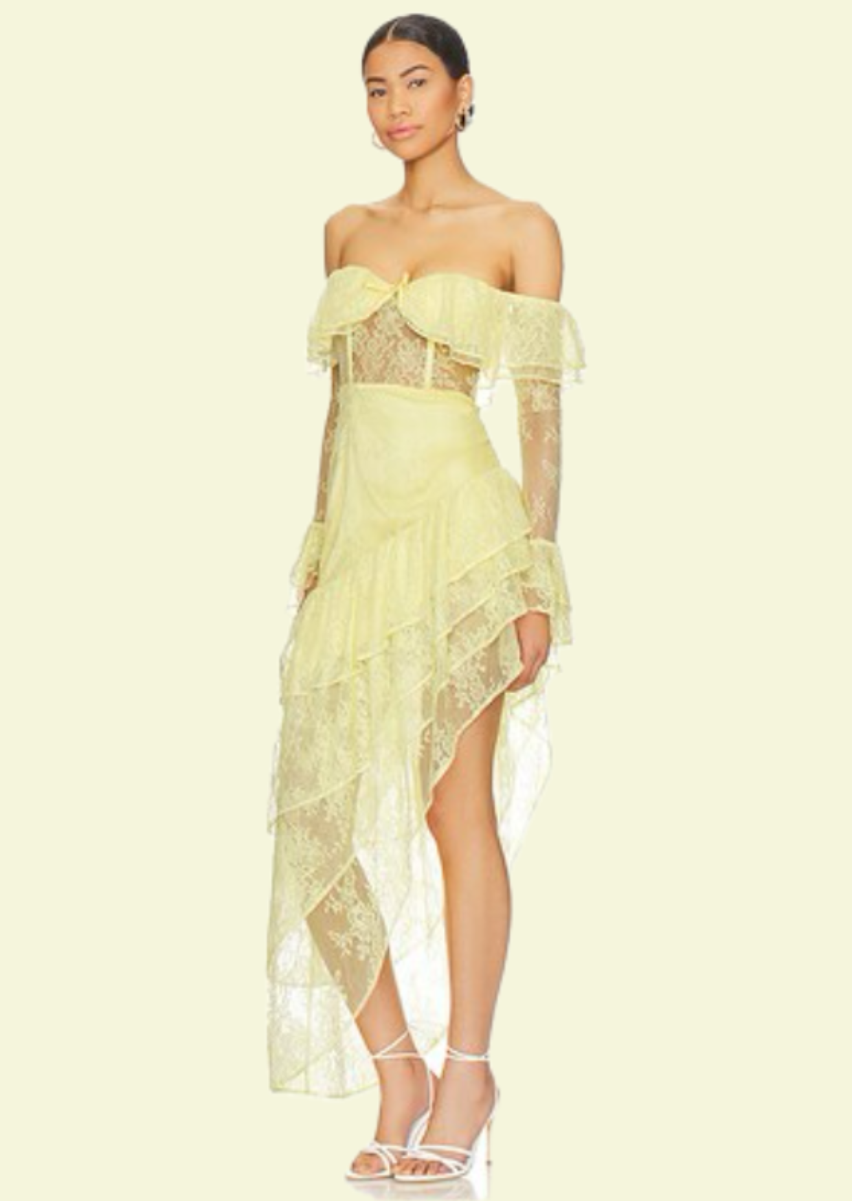 Celeste Lace Cascade Dress