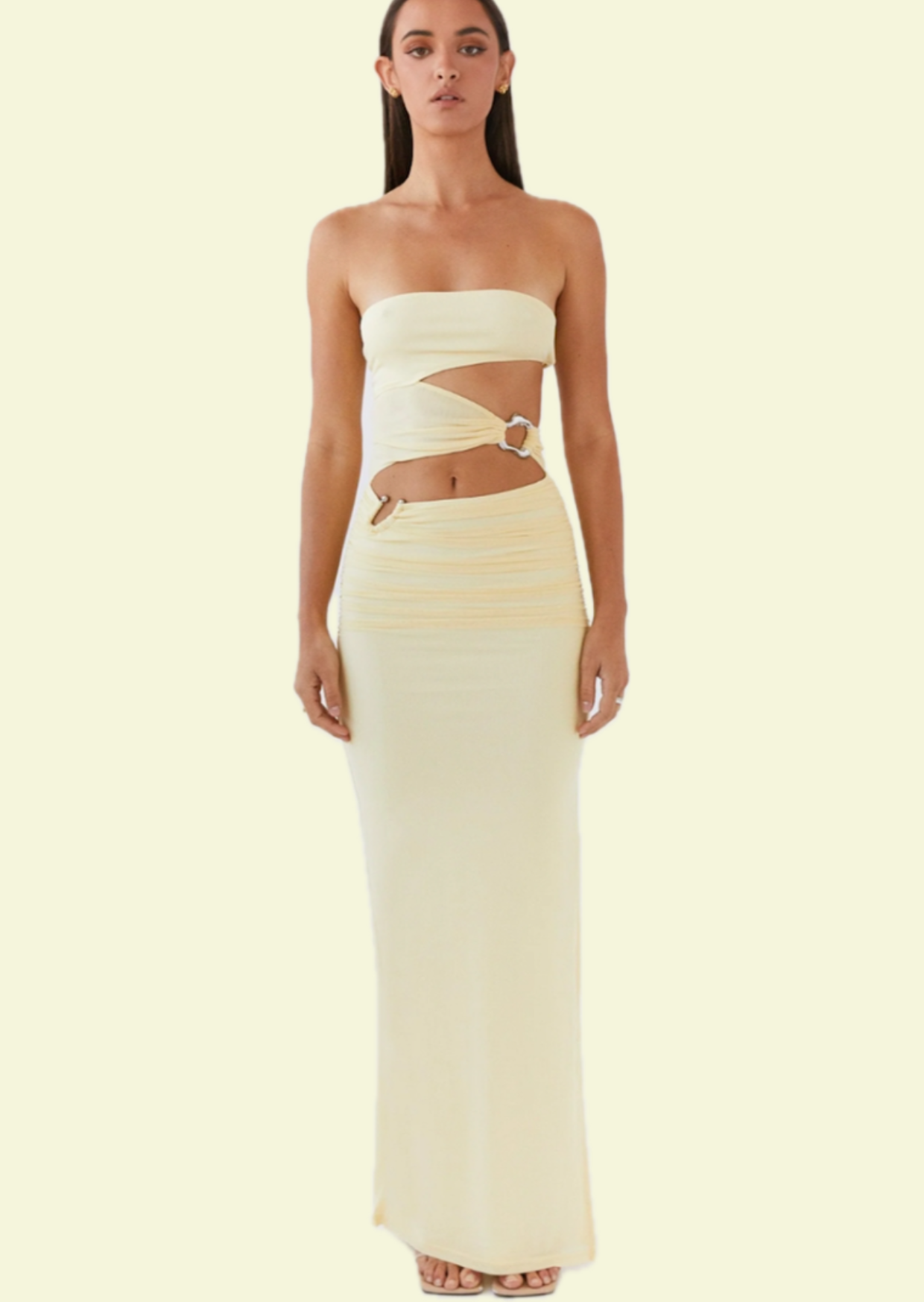 Into Pieces Lemon Maxi Dress - Pineloue