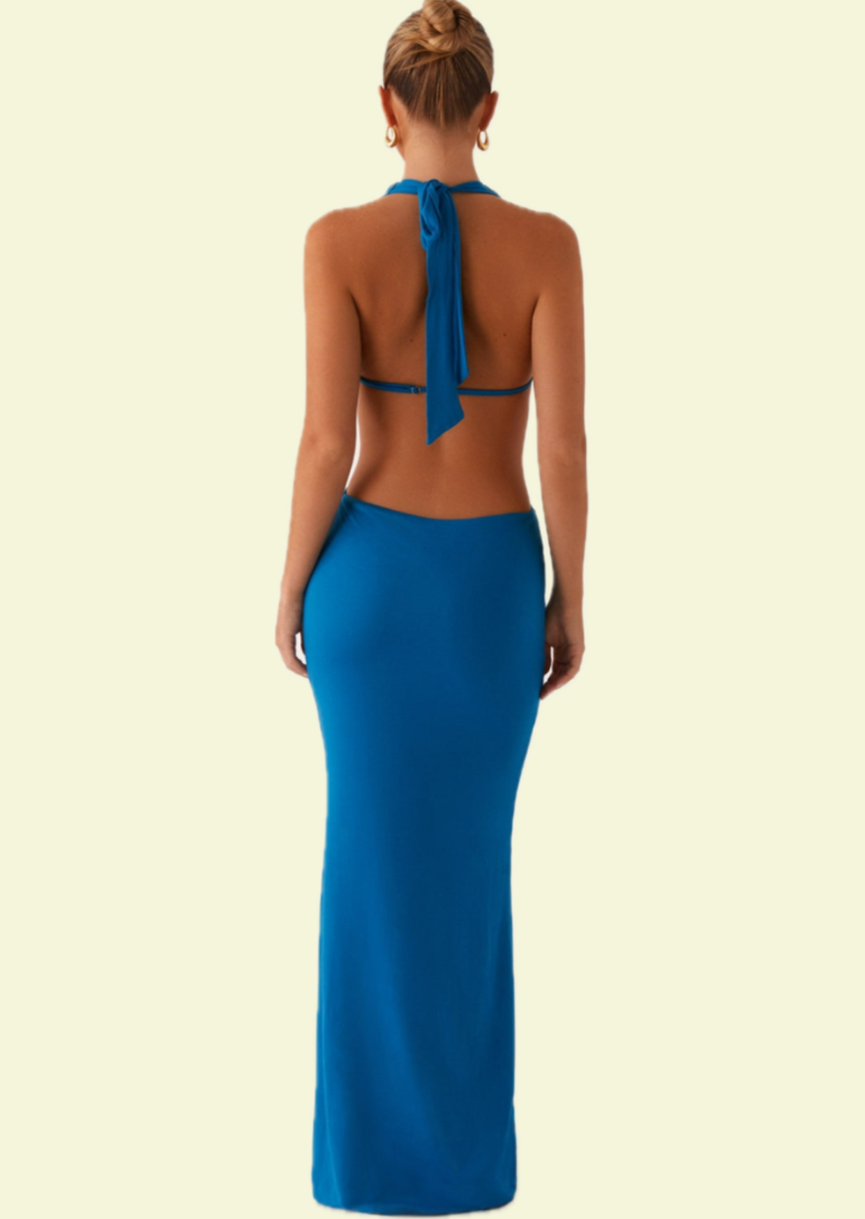 Azure Shell Maxi Dress - Pineloue