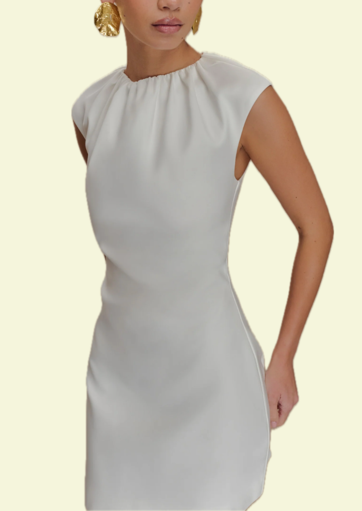 Elise White Mini Dress - Pineloue