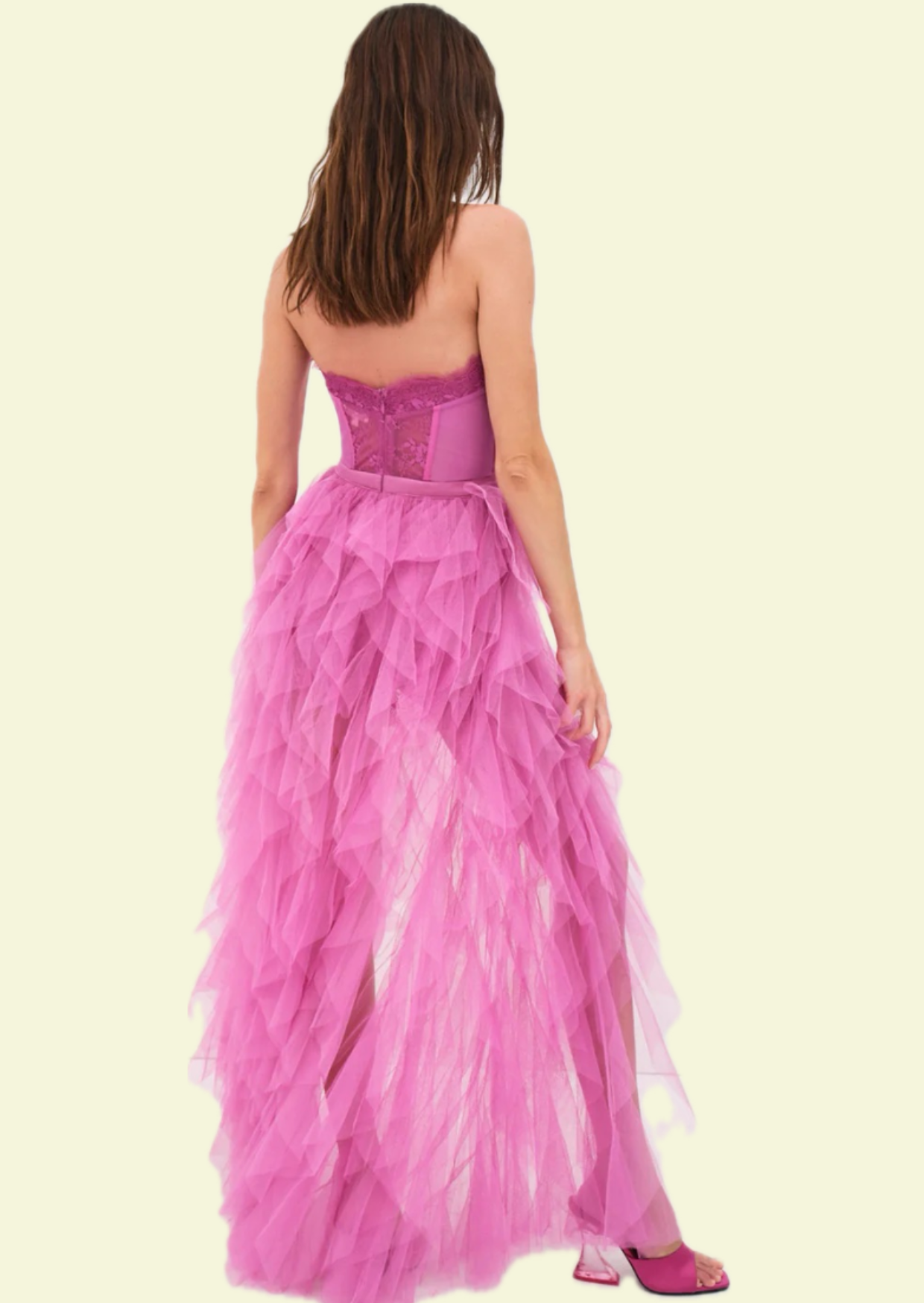 Pink Ruffle Maxi Dress - Pineloue