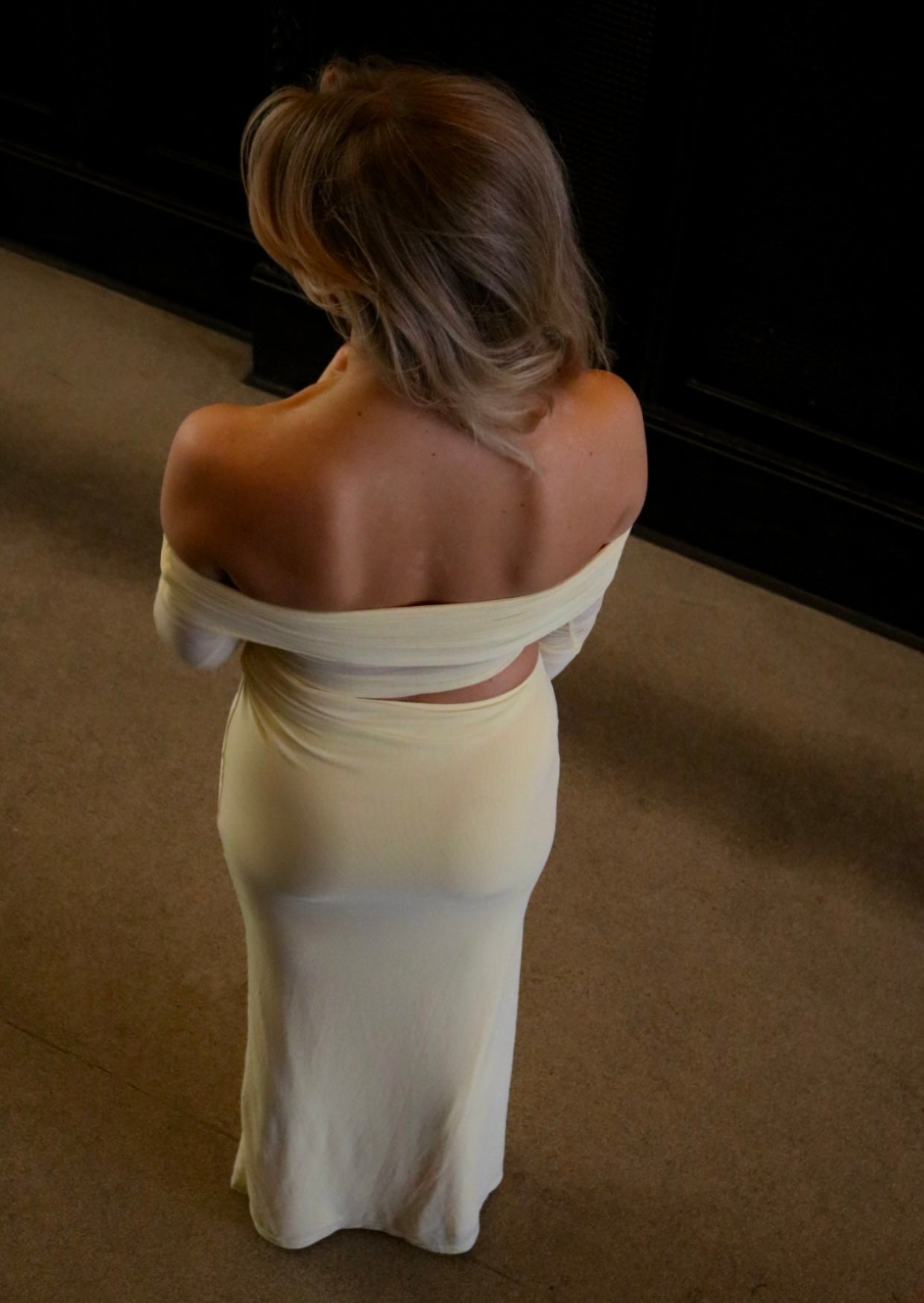 Achter/boven kant Soleil Mesh Maxi Dress