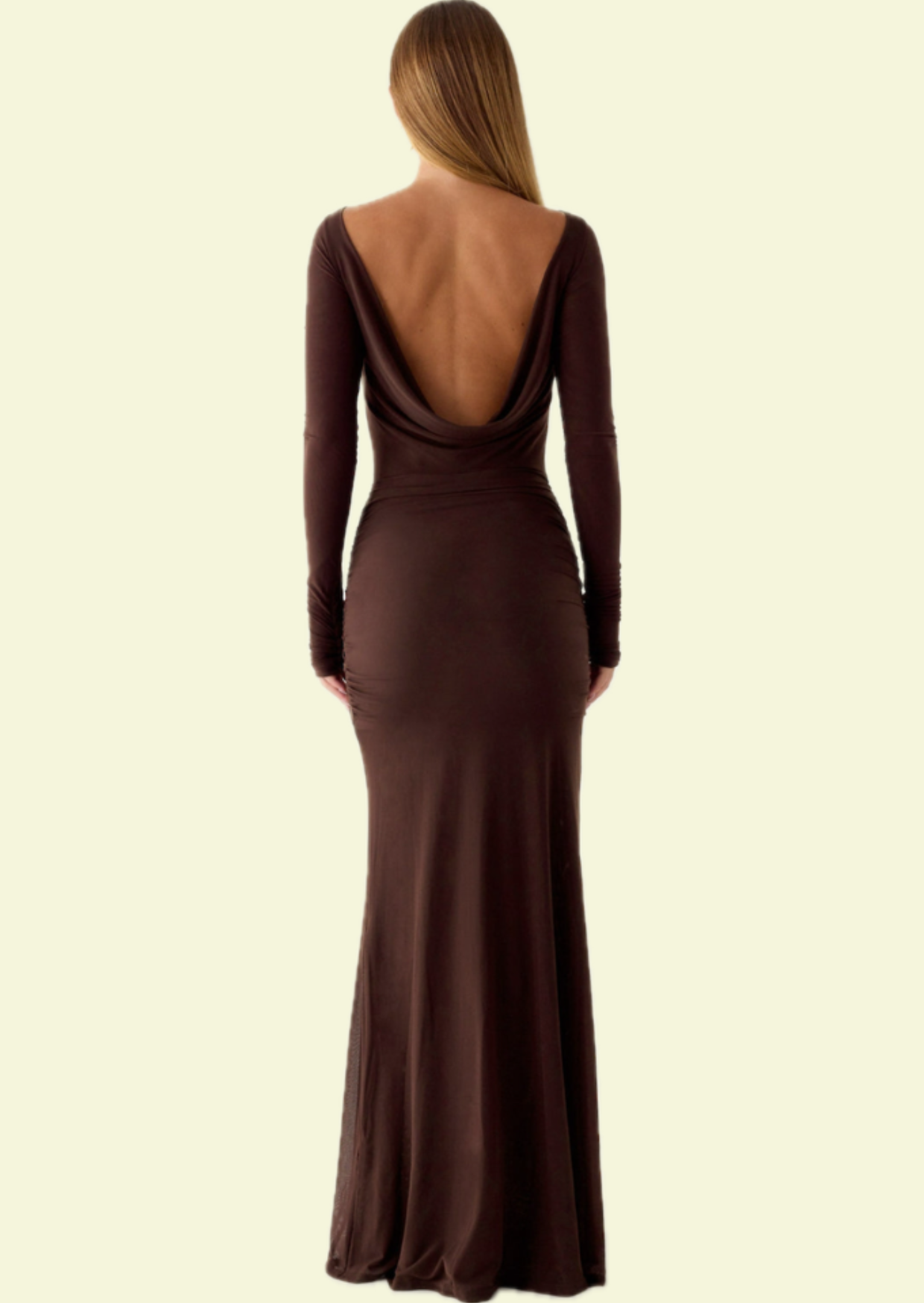 Espresso Drape Gown