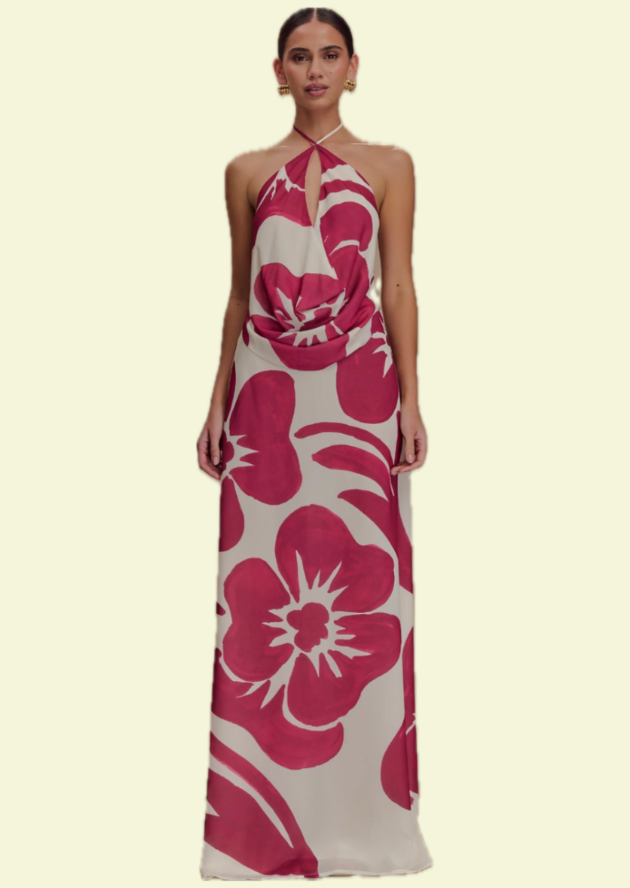 Fuchsia Bloom Halter Co-ord Set - Pineloue