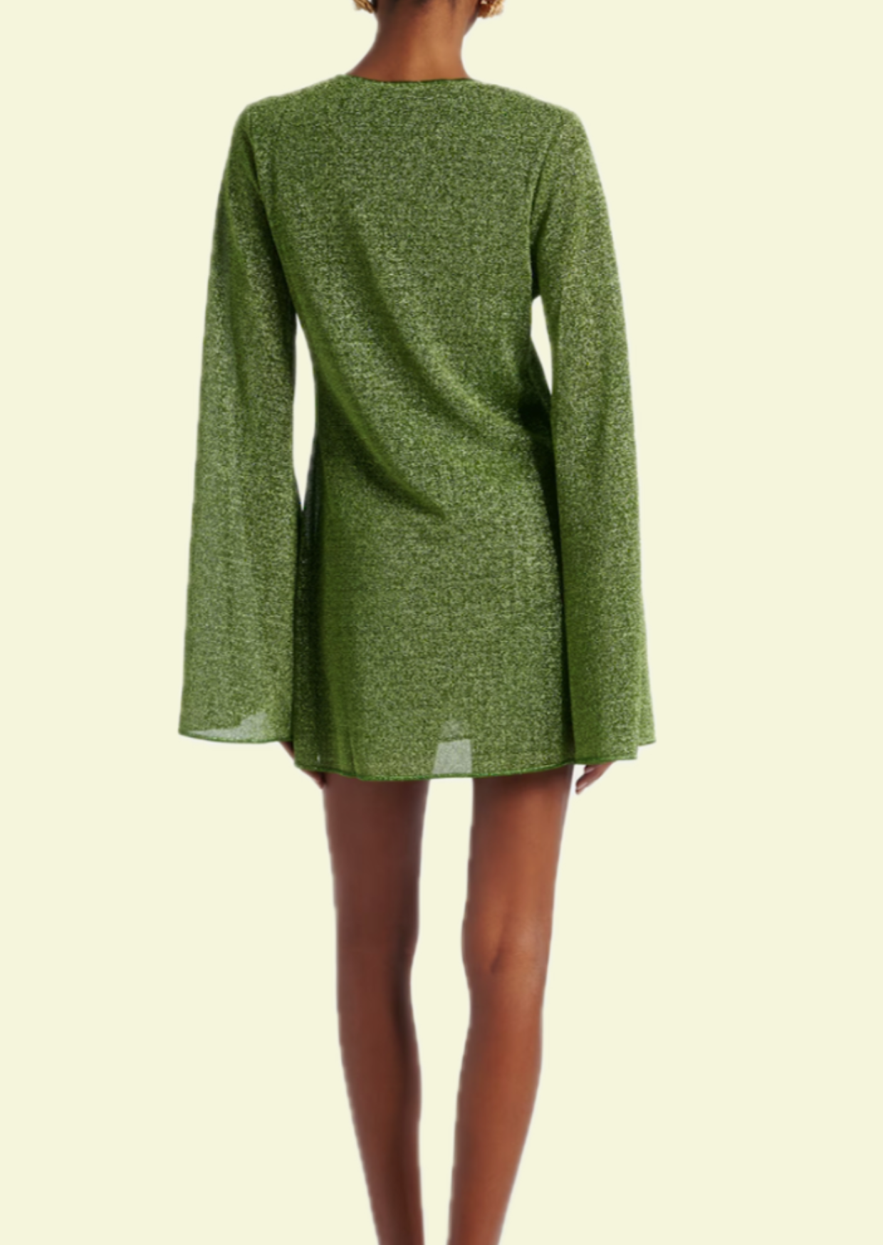 0 Chain Lame Green Dress M