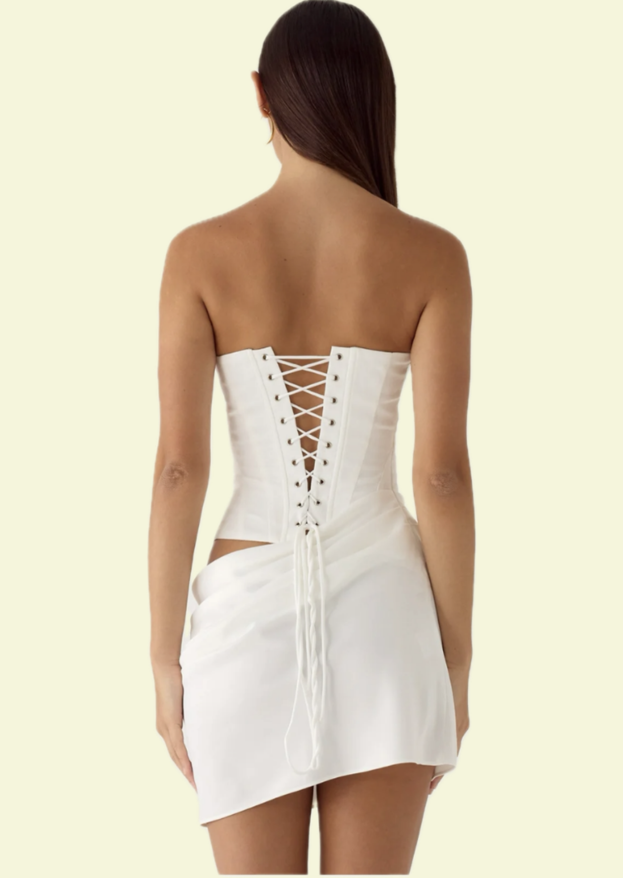 Ivory Sculpt Corset Mini Dress