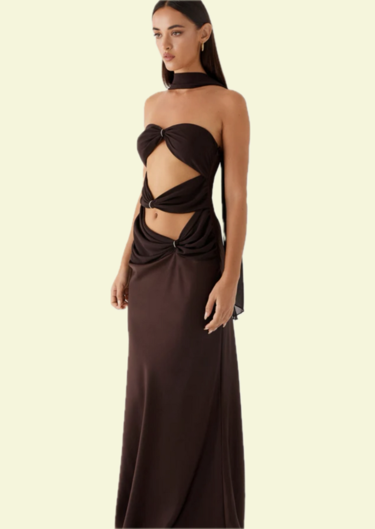 Elaine Scarf Maxi Dress Size S - Pineloue