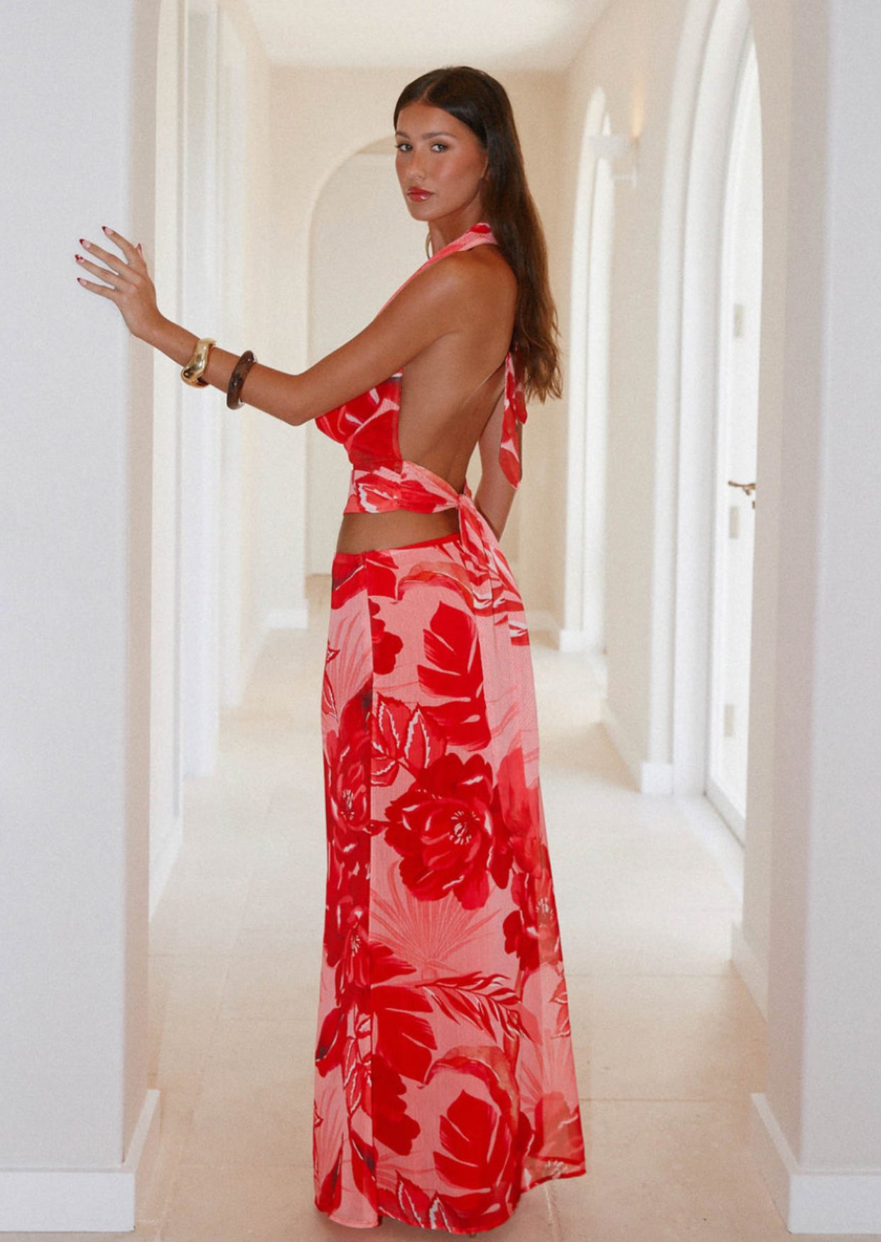 Crimson Bloom Co-ord Set