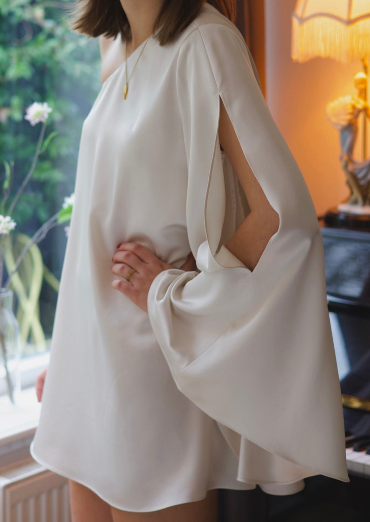 Pearl One Shoulder Mini Dress - Pineloue
