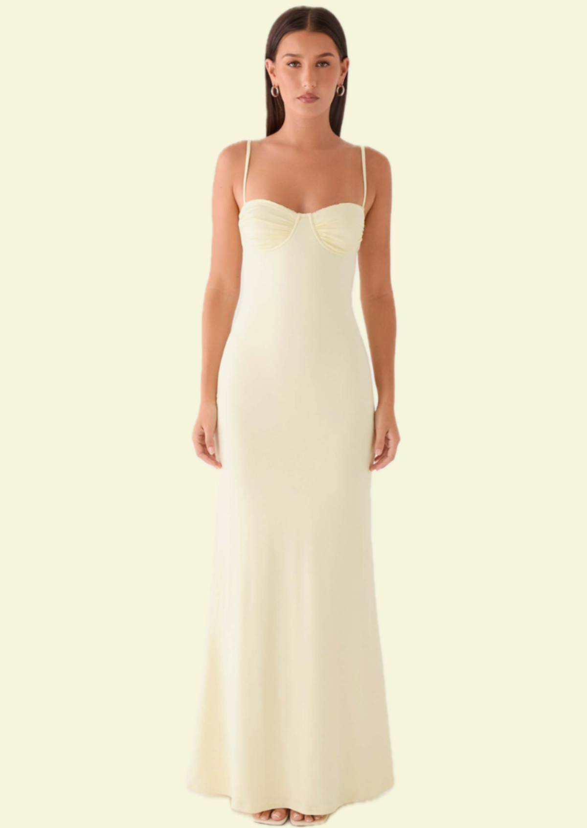 Vanilla Bustier Maxi Dress - Pineloue
